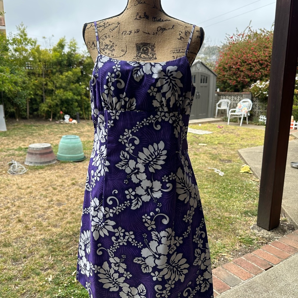 Purple floral dress
